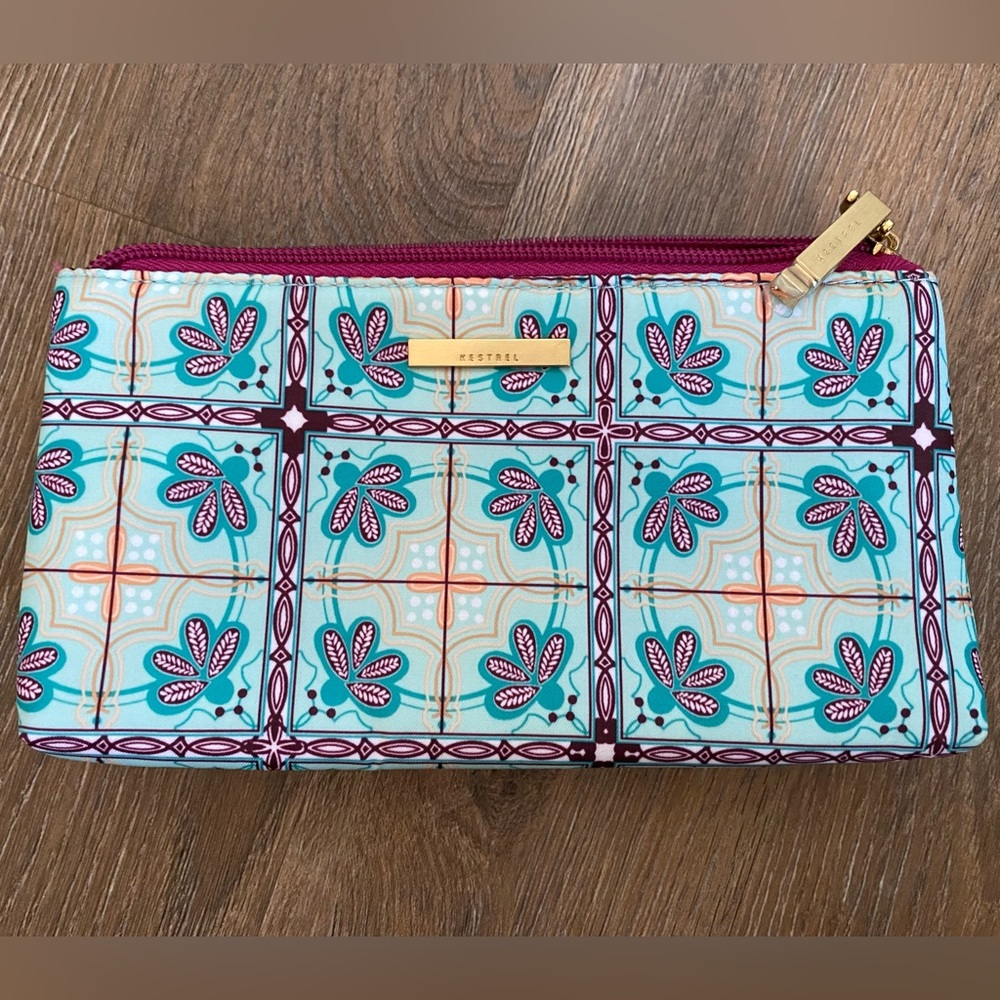 ☘️Kestrel Kaleidoscope wallet, blue and magenta